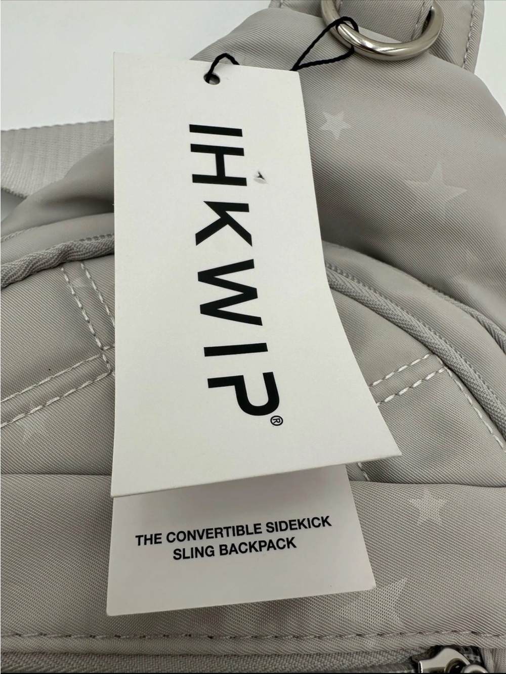 IHKWIP convertible sidekick sling bag backpack grey NEW with tags stars NWT lug - Picture 5 of 8